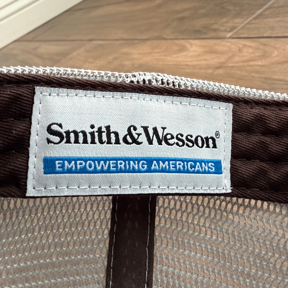 Navy and Brown Smith & Wesson Snap Back Trucker Hat - Picture 2 of 6